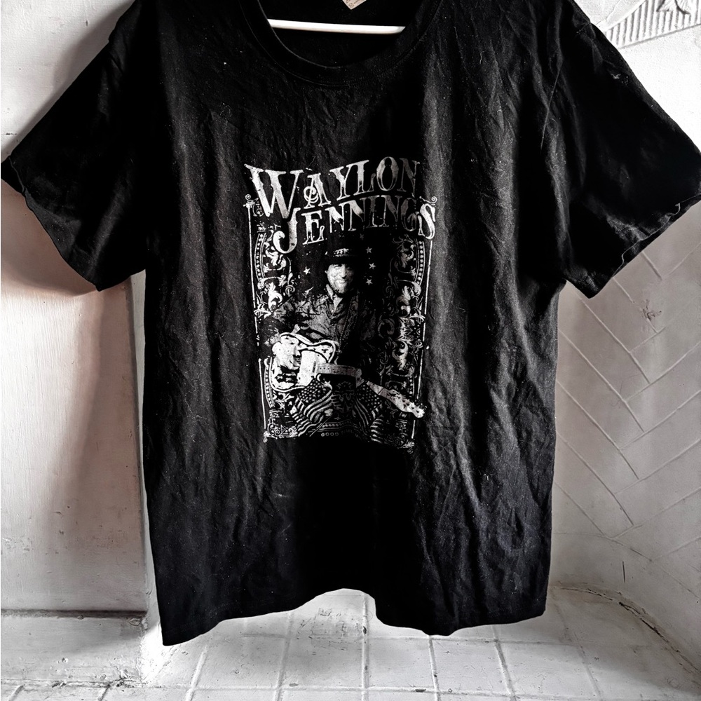 Waylon Jennings Black T-Shirt